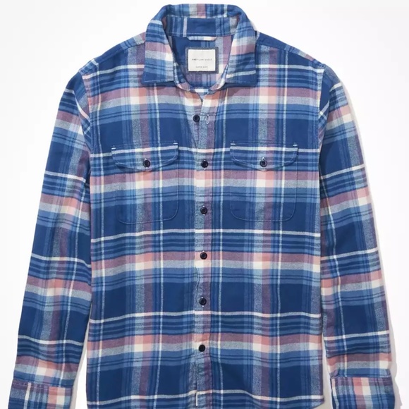 American Eagle Outfitters Other - American Eagle Men’s Plaid Shirt  Blue Plaid